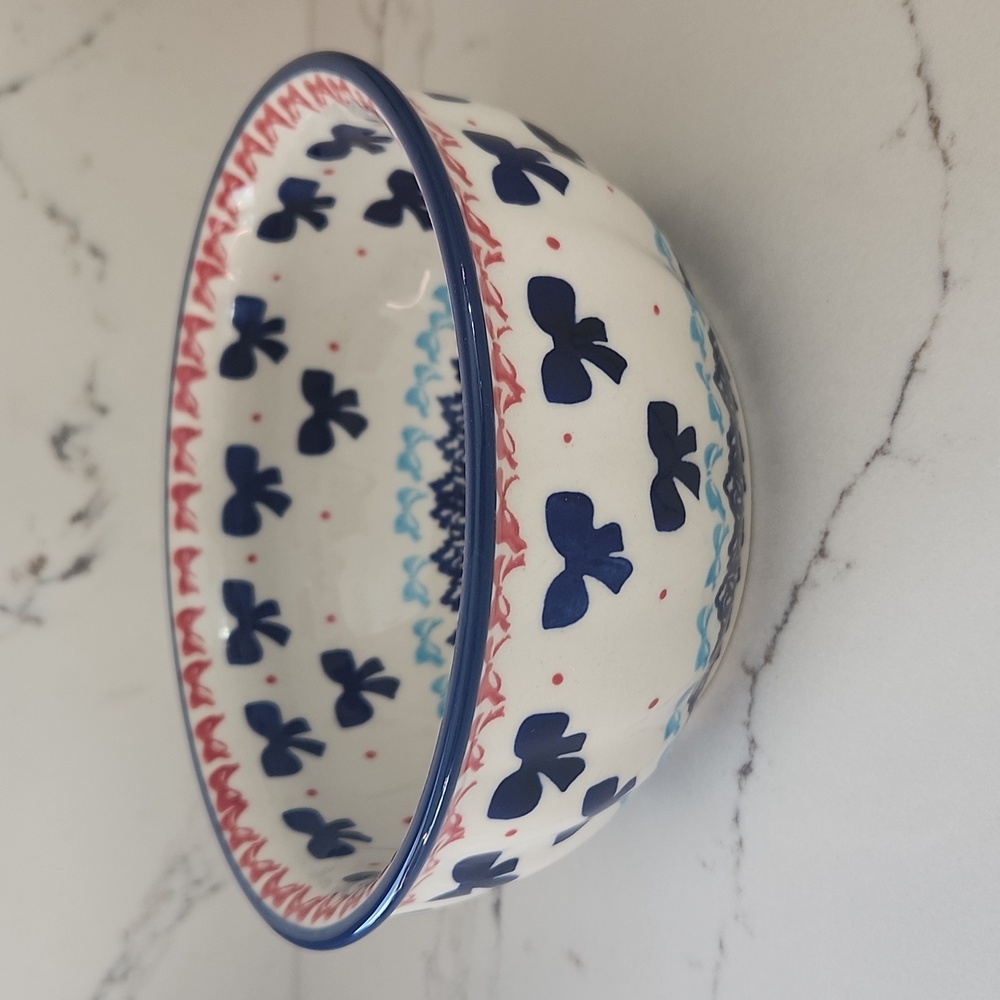 Polish Pottery Bow Pattern Bowl